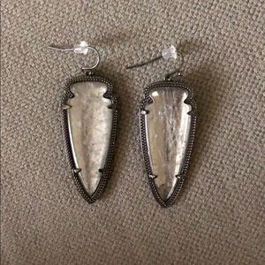 Kendra Scott Skylar Gunmetal Arrow Earrings